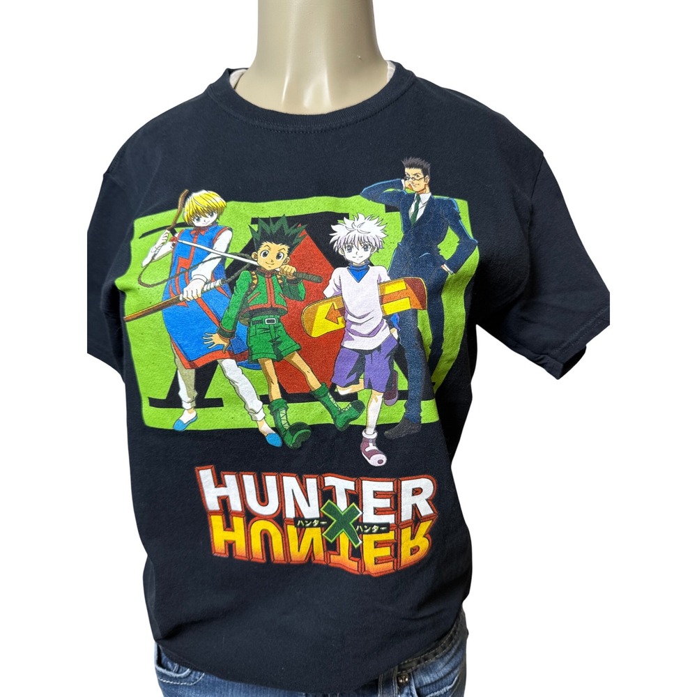 Hunter x Hunter Anime Graphic T Shirt Black Gon Killua Kurapika Hisoka Medium‎